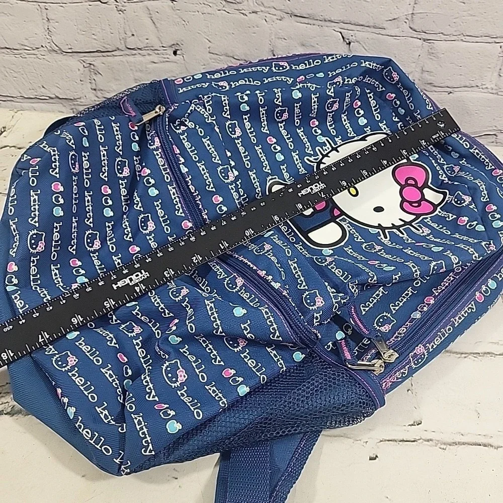 Sanrio Hello Kitty Full-Size Backpack All-Over Brand Print School‎ Book Bag